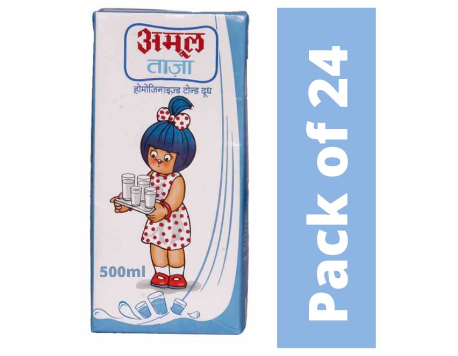 Amul Tazza Toned Milk,24 N(500 ml Each) Online in Jammu at Best Price, FREE Shipping & COD